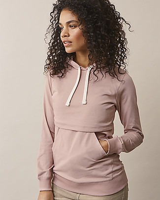 Boob B.warmer Maternity and Nursing Hooded Sweatshirt - Mauve - Organic cotton Sweatshirts