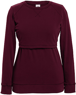 Boob B.warmer Maternity and Nursing Sweatshirt - Burgundy - Organic cotton Sweatshirts