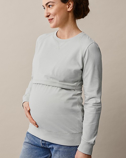 Boob B.warmer Maternity and Nursing Sweatshirt Frozen Grey Organic Cotton unisex bambini