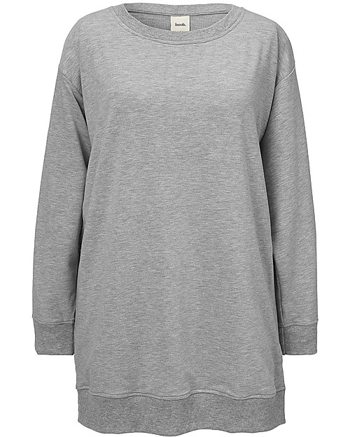 Boob BBF Maternity and Nursing Sweatshirt - Grey Melange - Eco-Friendly Sweatshirts