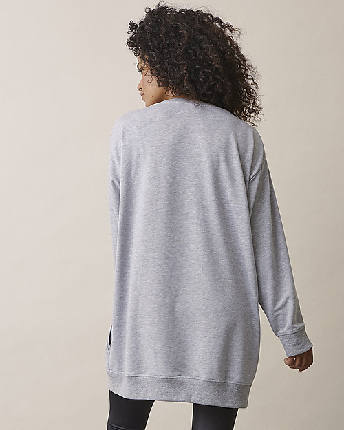 Boob BBF Maternity and Nursing Sweatshirt - Grey Melange - Eco-Friendly Sweatshirts