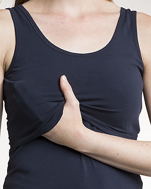 Boob Classic Maternity and Nursing Tank Top, Blue Midnight - Organic cotton Tank Tops