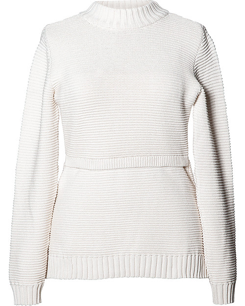 Boob Ellen, Maternity and Nursing Organic Cotton Rib Sweater - Off White Jumpers