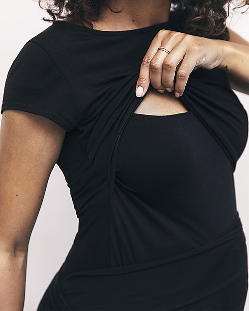Boob Emma Evening Nursing and Breastfeeding Dress, Black - Lyocell Dresses_