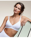 Boob Fast Food Nursing Bra - Double Strap White Nursing Bras