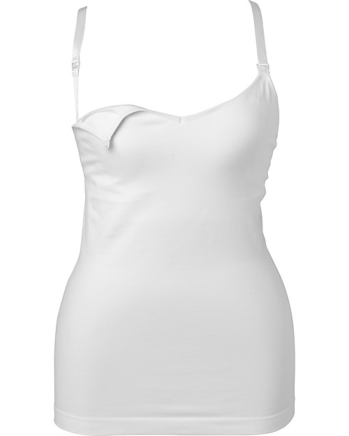 Boob Fast Food Padded Nursing Singlet - White Vests