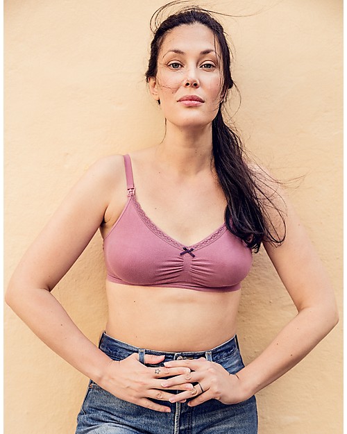 Boob Fast Food Seamless Nursing Bra, Rainy Rose - Organic cotton Nursing Bras