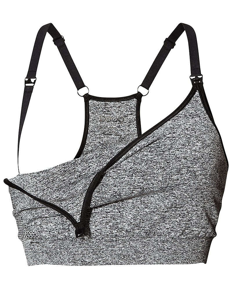 Boob Fast Food Soft Sports Nursing and Breastfeeding Bra Dark Grey