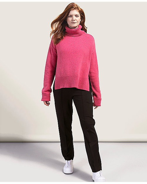 Boob Jamie, Maternity and Nursing Recycled Wool Sweater - Pink berries Sweatshirts