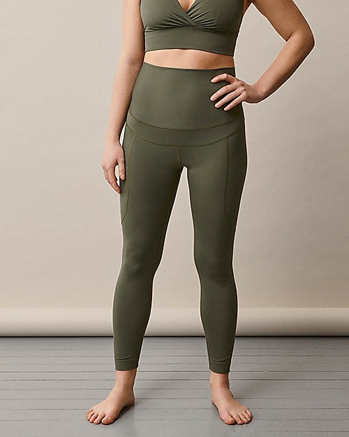 Boob Leggings for Pregnancy and Beyond - Pine Green - Comfortable and Eco-Friendly! Leggings