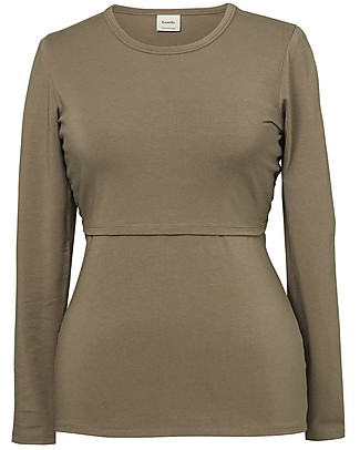 Boob Long-sleeved Maternity and Nursing Classic Top - Green Kaki - Organic cotton T-shirts