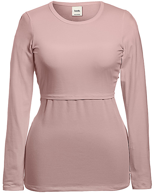 Boob Long-sleeved Maternity and Nursing Classic Top - Mauve - Organic cotton Long Sleeves Tops