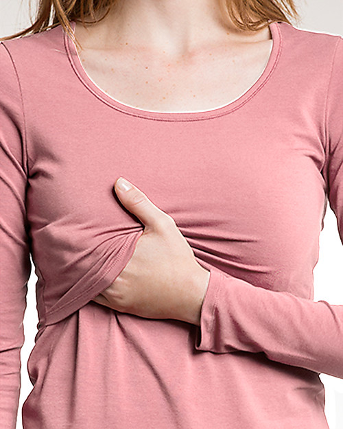 Boob Matenrity and Nursring Organic Cotton Top Long Sleeve - pink blush T-shirts