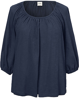 Boob Maternity and Nursing Air Blouse - Thunder Blue - 100% organic cotton Long Sleeves Tops