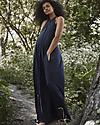 Boob Maternity and Nursing Air Long Dress - Midnight Blue - 100% organic cotton Long Sleeves Tops