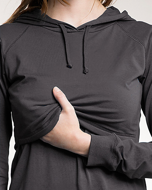 Boob Maternity and Nursing B·Warmer Hoodie - Organic Cotton - Grey Sweatshirts