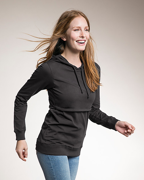 Boob Maternity and Nursing B·Warmer Hoodie - Organic Cotton - Grey Sweatshirts