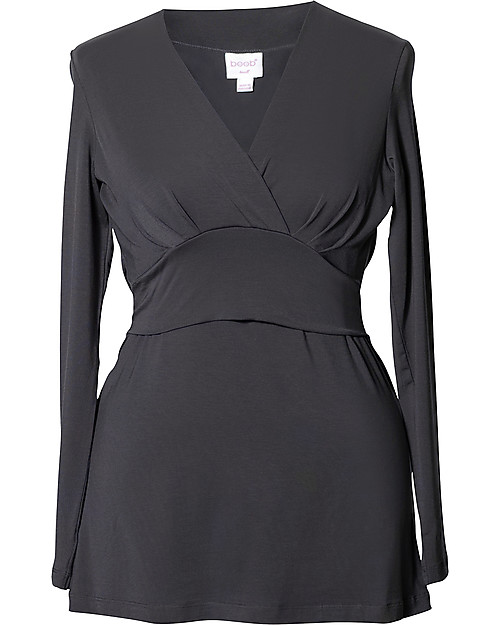 Boob Maternity and Nursing Long Sleeve Top - Sophia - Dark Silver T-shirts