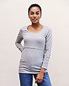 Boob Maternity and Nursing Organic Cotton Top Long Sleeve - Grey Melange Long Sleeves Tops