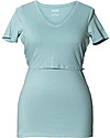 Boob Maternity and Nursing Organic Cotton V Neck Short Sleeve Top  - Ice Blue T-shirts