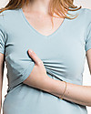 Boob Maternity and Nursing Organic Cotton V Neck Short Sleeve Top  - Ice Blue T-shirts