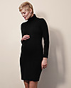Boob Maternity and Nursing Polo Dress Jackie in Natural Eucalyptus Fiber, Black Dresses_