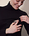 Boob Maternity and Nursing Polo Dress Jackie in Natural Eucalyptus Fiber, Black Dresses_