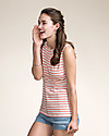 Boob Maternity and Nursing Tank Top - Stripe Off White/Melon - Organic Cotton! Tank Tops