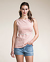 Boob Maternity and Nursing Tank Top - Stripe Off White/Melon - Organic Cotton! Tank Tops