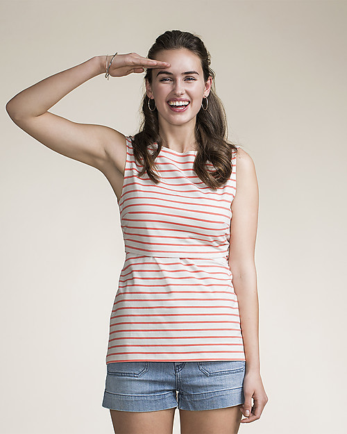 Boob Maternity and Nursing Tank Top - Stripe Watermelon - Organic Cotton! Tank Tops