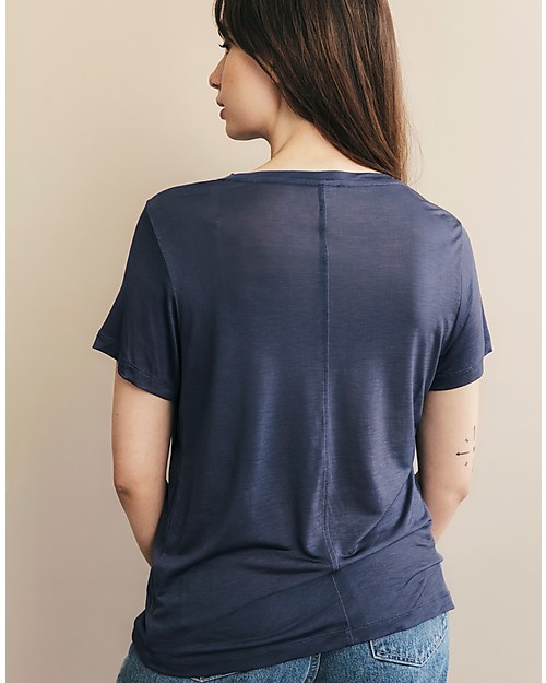 Boob Maternity and Nursing V Neck T-shirt, Indigo - 100% Lyoncell T-shirts