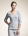 Boob Maternty and Nursing Pajama Top 3/4 Sleeve - Grey Melange Organic Cotton Pyjamas