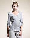 Boob Maternty and Nursing Pajama Top 3/4 Sleeve - Grey Melange Organic Cotton Pyjamas