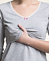 Boob Maternty and Nursing Pajama Top 3/4 Sleeve - Grey Melange Organic Cotton Pyjamas