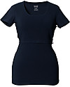 Boob Nursing Top Short Sleeve, Midnight Blue - Organic Cotton T-shirts