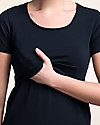 Boob Nursing Top Short Sleeve, Midnight Blue - Organic Cotton T-shirts