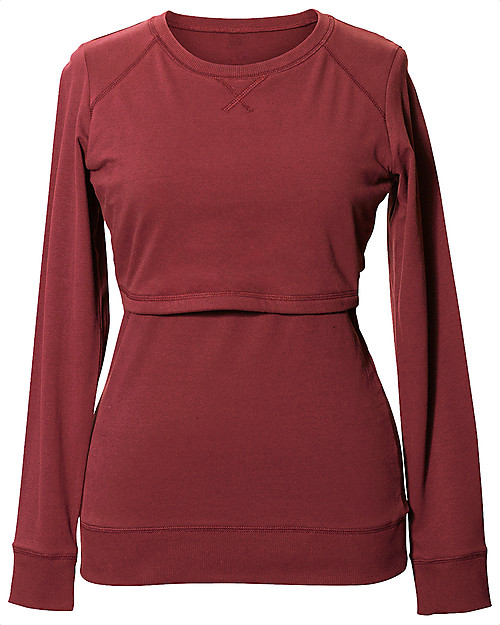 Boob Organic Cotton Maternity and Nursing B·Warmer Sweatshirt - Barn Red Sweatshirts