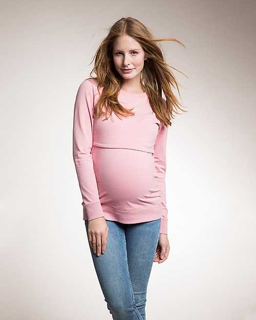 Boob Organic Cotton Maternity and Nursing B·Warmer Sweatshirt - ORGANIC- pink blush Sweatshirts