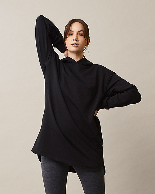 Boob Oversized Hoodie with Nursing Function and Maternity - Black - Organic Cotton Sweatshirts