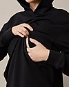 Boob Oversized Hoodie with Nursing Function and Maternity - Black - Organic Cotton Sweatshirts