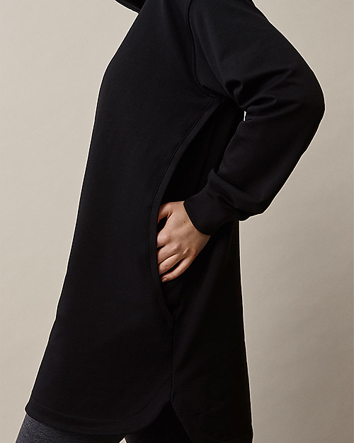 Boob Oversized Hoodie with Nursing Function and Maternity - Black - Organic Cotton Sweatshirts