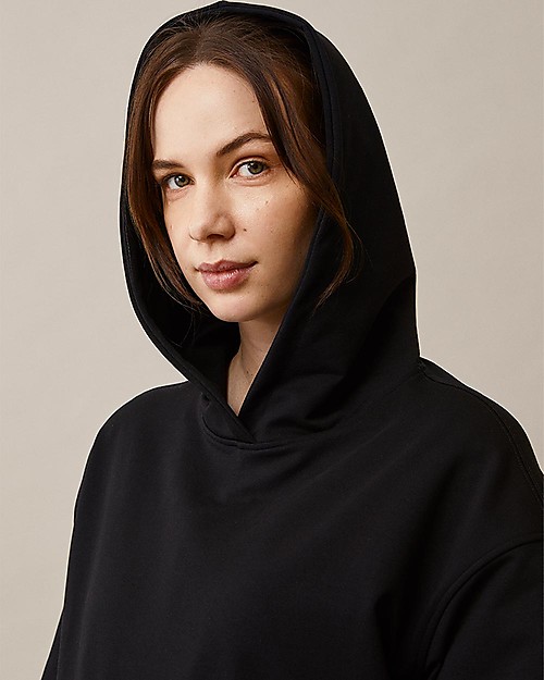Boob Oversized Hoodie with Nursing Function and Maternity - Black - Organic Cotton Sweatshirts