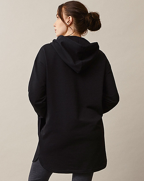 Boob Oversized Hoodie with Nursing Function and Maternity - Black - Organic Cotton Sweatshirts