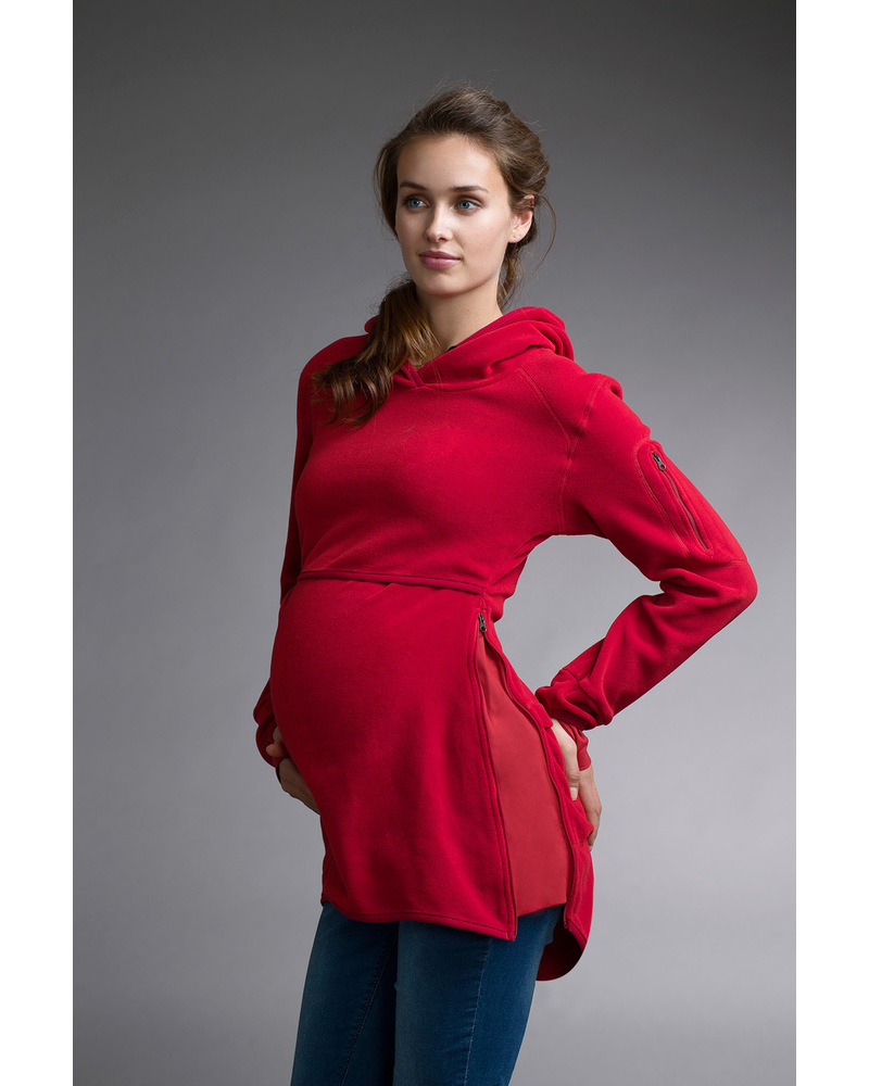 Boob Ready Flex Fleece Maternity & Nursing Hoodie - Petrol (made