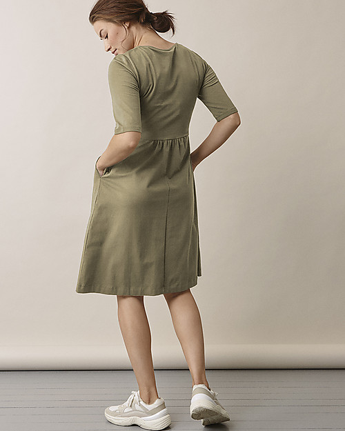 Boob Short Sleeves Maternity and Nursing Dress Linnea - Trench Coat - Organic cotton Dresses_