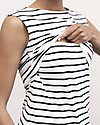 Boob Simone Sleeveless Maternity and Nursing Top, Tofu/Black - Organic cotton T-shirts