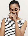 Boob Simone Sleeveless Maternity and Nursing Top, Tofu/Black - Organic cotton T-shirts