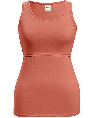 Boob Sleeveless Maternity and Nursing Classic Tank Top - Coral - Organic cotton Evening Tops