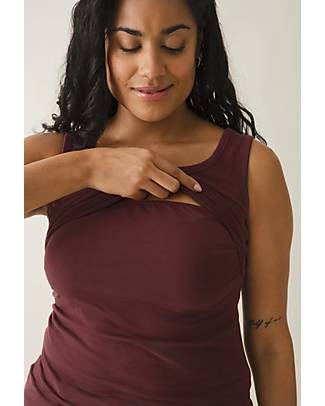 Boob Sleeveless Maternity and Nursing Classic Tank Top - Port Red - Organic Cotton Tank Tops