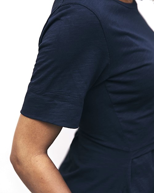 Boob Suki Maternity and Nursing Summer Dress with Knot, Blue Midnight - Organic cotton Dresses_